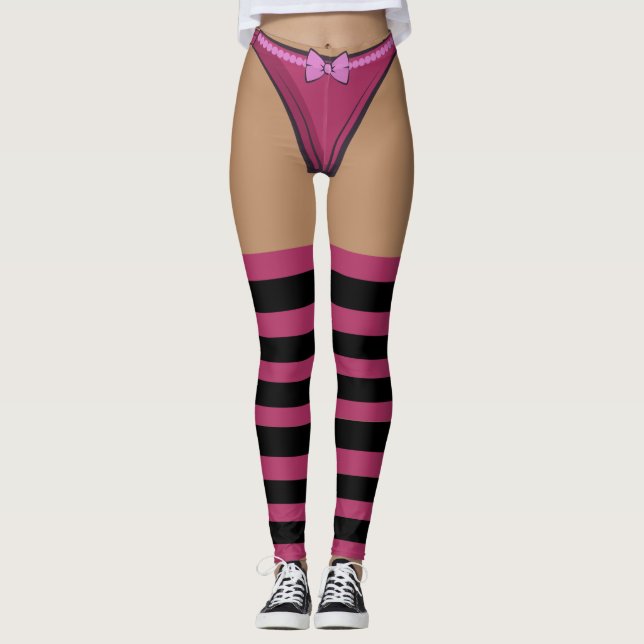 Sexy Underwear leggings with pull up candy socks (Anverso)
