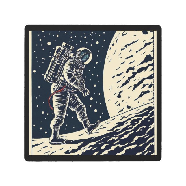 SF - Astronauta sobre el arte Metalizado en la par (Anverso)