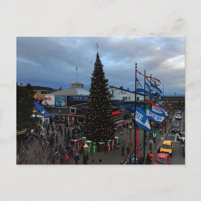 SF Pier 39 Navidades #1 postal (Anverso)