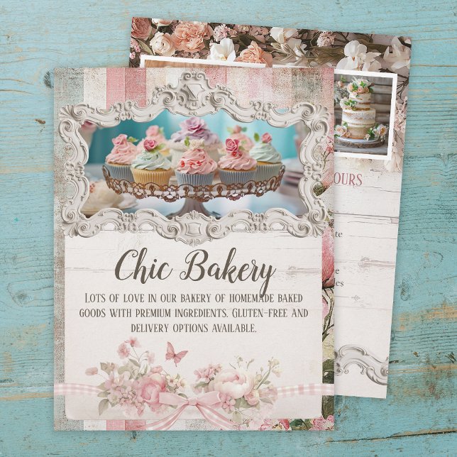 Shabby Chic Bakery Plantilla de volante de vintage (Subido por el creador)