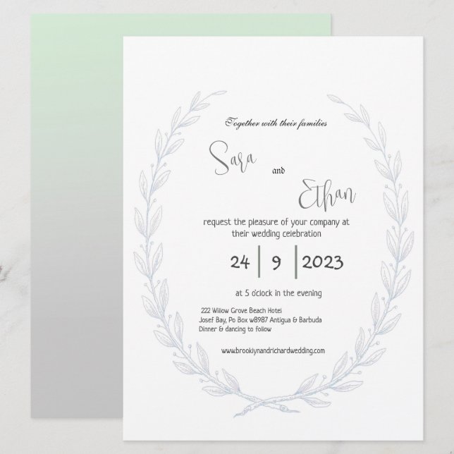 Shabby Chic Botanical, WildFlower, Romántica (Anverso / Reverso)