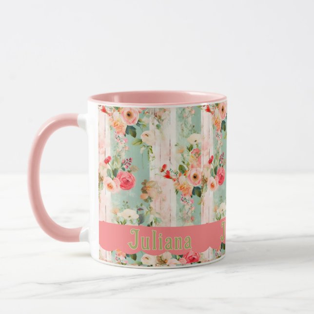 Shabby Chic con Taza de Nombre de Venera (Izquierda)