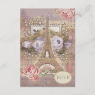 Shabby Chic Eiffel Tower RSVP