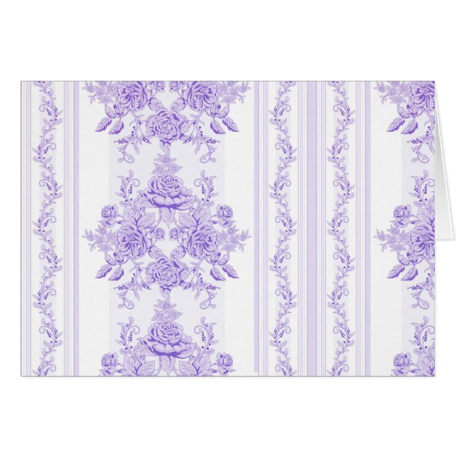 Shabby chic,lavender,toile,patrón,floral,Victoria (Anverso (Horizontal))