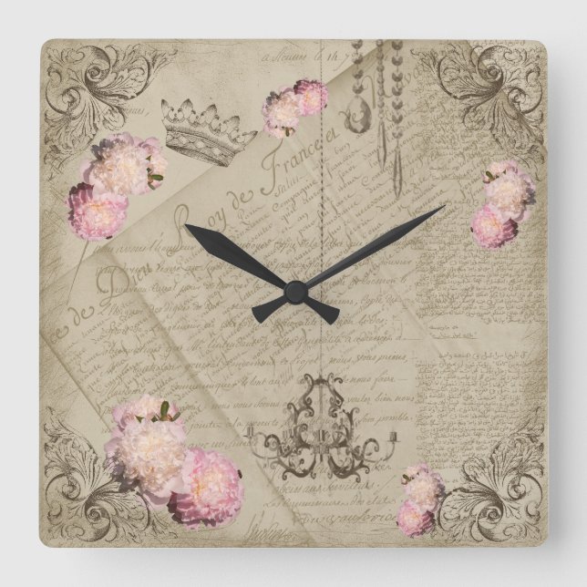 Shabby Chic - Reloj de pared (Anverso)