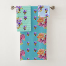 Shabby Chic Rosas Verde azulados Flores florales S