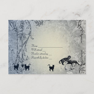 Shabby Garden Cat RSVP con env
