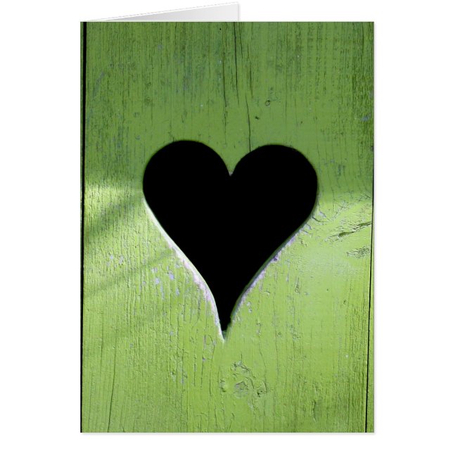 SHABBYCHIC de madera corazón verde negro (Frente)