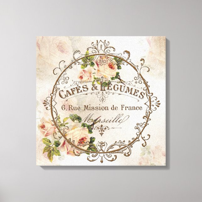 ShabbyVintageRoses3 - Lienzo envuelto (Anverso)