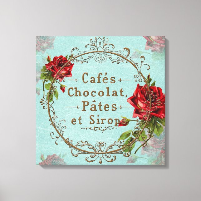 ShabbyVintageRoses - Lienzo envuelto (Anverso)