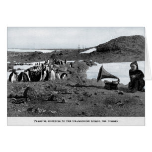 Shackleton en gramófono antártico con los