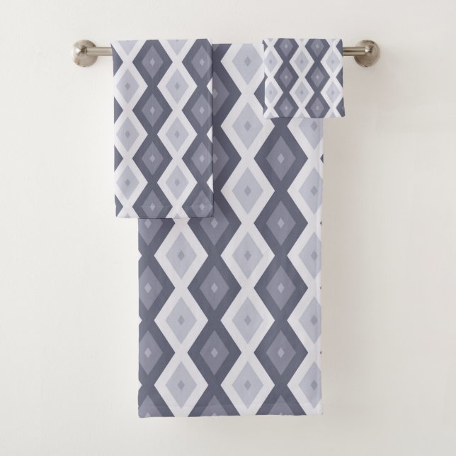 Shades of blue grey diamond pattern (In situ)