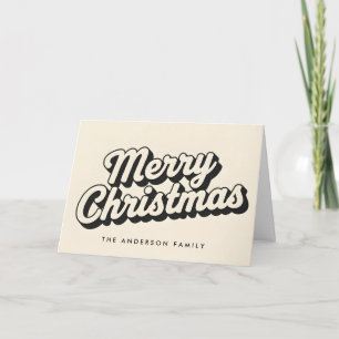 Shadowed Retro Script Feliz Navidad
