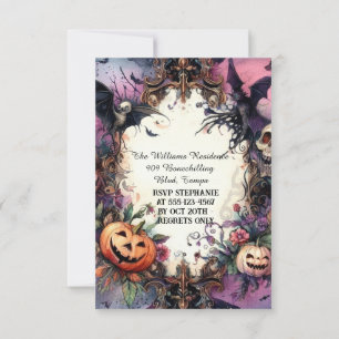 Shadowy Soiree: Invitación de Halloween hecha a me