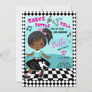 Shake, Rattle, Roll Tarjeta de invitación al cumpl