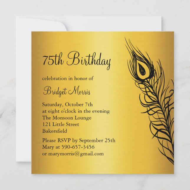 Shake Your Tail Feathers Birthday Invitación al or (Anverso)