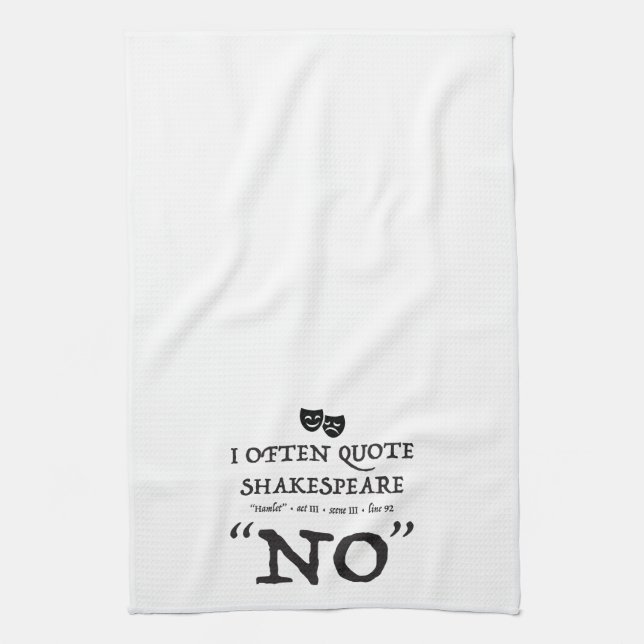 Shakespear "NO" toalla de cocina (Vertical)