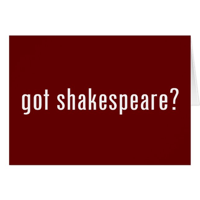 ¿shakespeare conseguido? (Anverso (Horizontal))