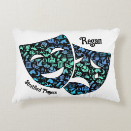 Shakespeare Lover Cojín decorativo Azul Verde Negr