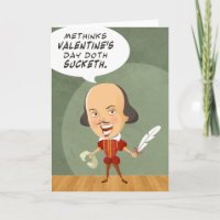Shakespeare no en tarjeta de felicitación del amor