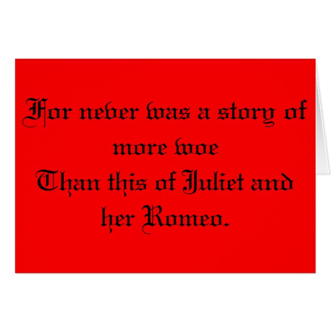 Shakespeare Romeo y Juliet (Anverso (Horizontal))