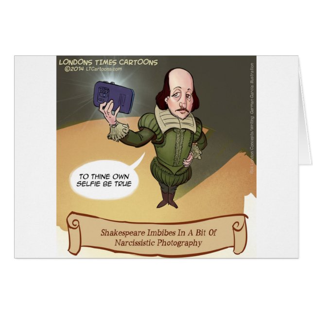 Shakespeare se toma Selfie gracioso (Anverso (Horizontal))