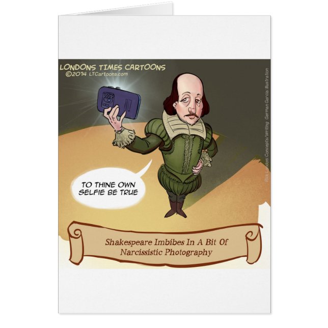 Shakespeare se toma una selfie divertida (Frente)