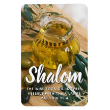Shalom Bible Verse Imán Fotográfico Flexible