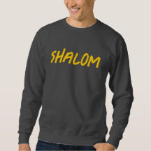 Shalom Negrita Letras doradas amarillas sudaderas