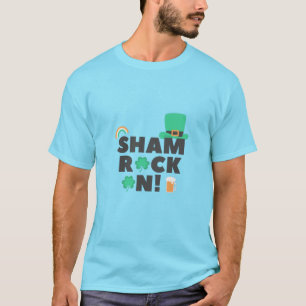 "¡SHAM ROCK N! " CAMISETA DE LOS HOMBRES
