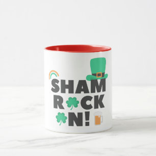 "¡SHAM ROCK N!" MUG DE DOS TONOS. JARRA