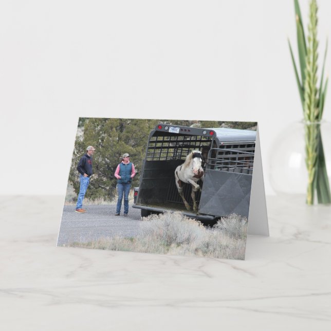 Shaman saltando de la tarjeta de nota plegada del  (Anverso)