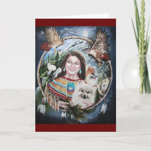 Shaman, tarjeta de bienvenida para mujeres medicin (Anverso)