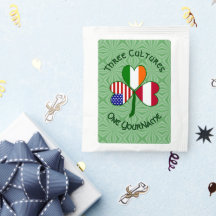Shamrock americano irlandés-austriaco personalizad