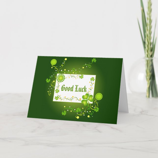 Shamrock and Good Luck - Tarjeta (Anverso)