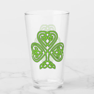 Shamrock celta Trefoil Knot la bebida de St Patric