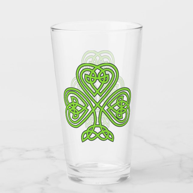 Shamrock celta Trefoil Knot la bebida de St Patric (Anverso)