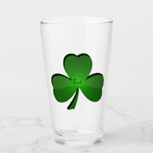Shamrock Clover Design Vidrio para beber
