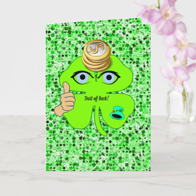 Shamrock de la tarjeta de felicitación del Día de  (Orquídea)