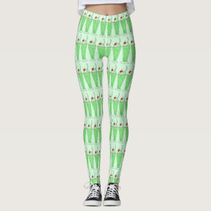 Shamrock Green Mint Shake Milkshake Food Leggings