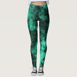 Shamrock Grunge Textured Spandex Leggings