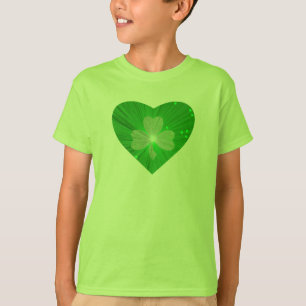 Shamrock Heart ropa básica norteamericana camiseta
