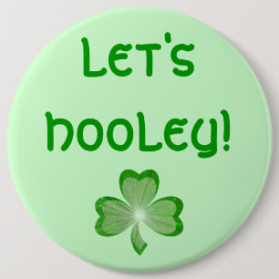 Shamrock Heart '¡Vamos Hooley!' botón verde
