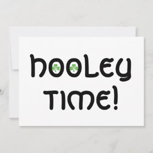 Shamrock 'Hooley Time!' invitación blanca