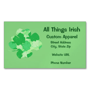 Shamrock: imanes de tarjetas de visita Shamrock
