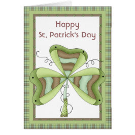 Shamrock irlandés 1 Happy St. Patrick's Day Card