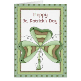 Shamrock irlandés 2 Happy St. Patrick's Day Card