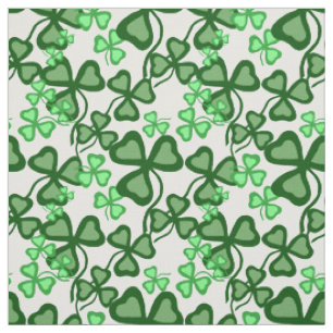 Shamrock irlandés, impresión de tela de trébol ver