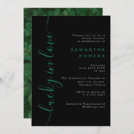 Shamrock Lucky in Love Bridal Shower Invitación