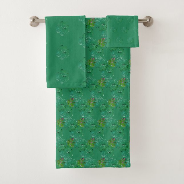 Shamrock Repeat Towel (In situ)